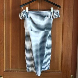 Black and white stripe dress