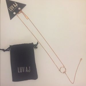 Luv AJ Lariant Necklace in rose gold