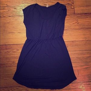 Dark blue cap sleeve dress