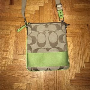 Authentic Lime Green Coach Crossbody Purse