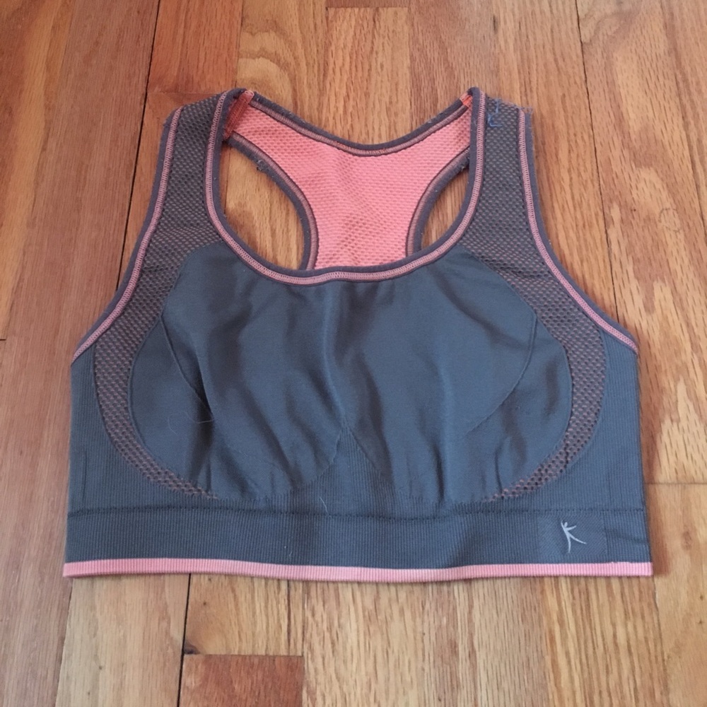 Orange/Grey Sports Bra