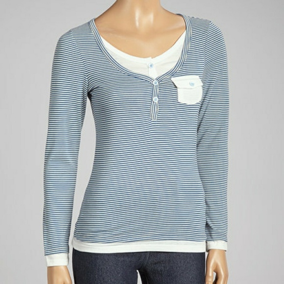 Layered-look Striped Top - Picture 2 of 6