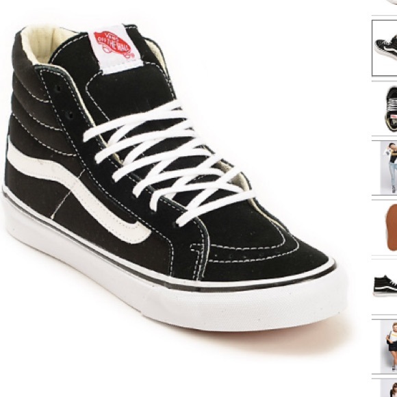 ISO!! Black and True White Sk8-Hi Vans - Picture 1 of 1