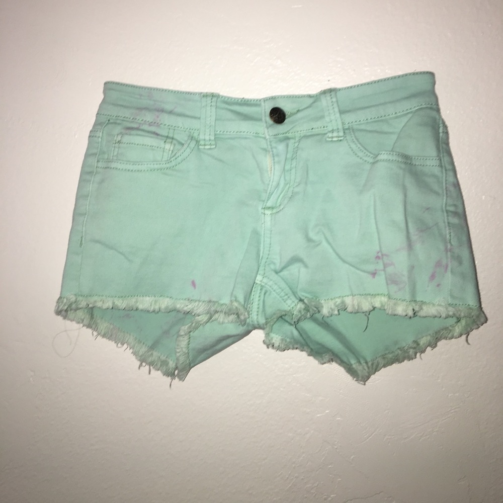blue shorts