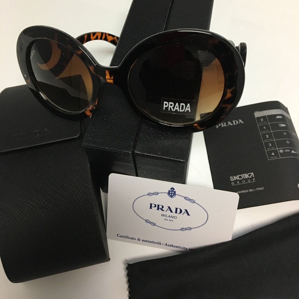 😎Authentic Prada Baroque Tortoiseshell sunglasses