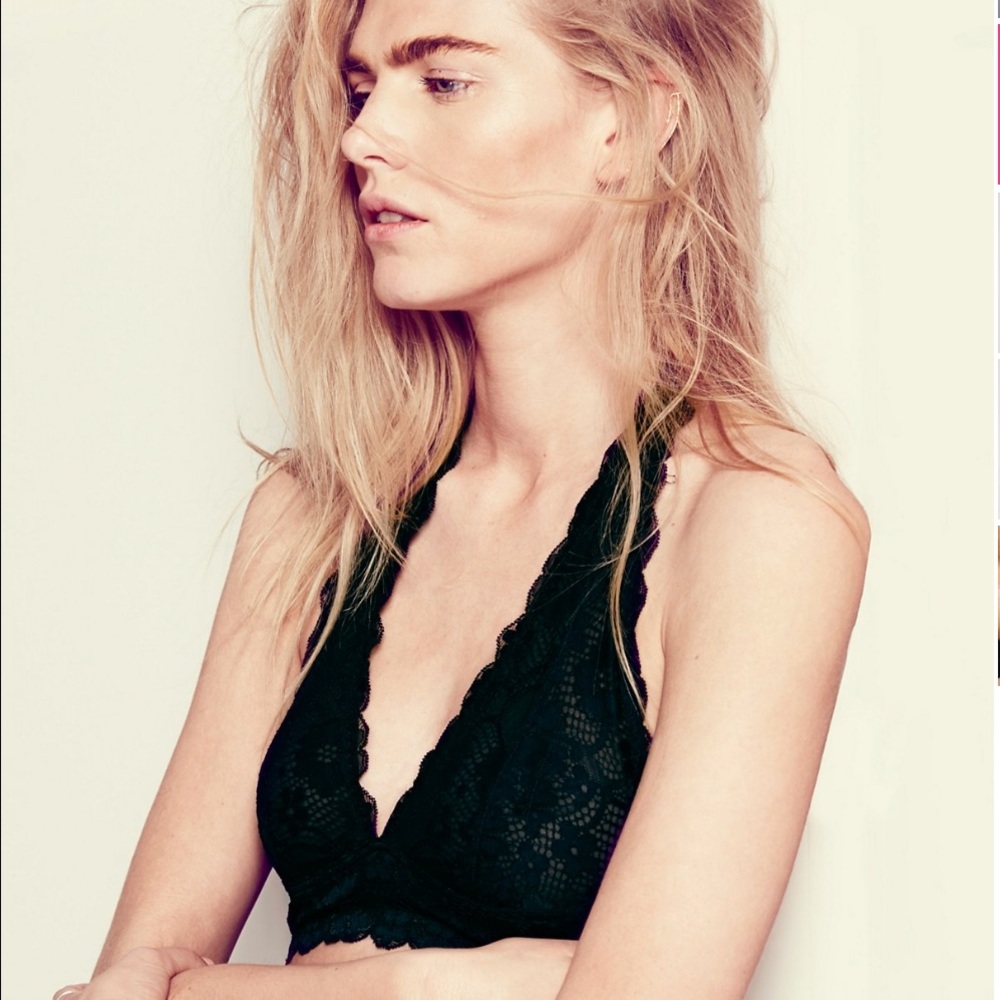 Free People Galloon Lace Halter Bra