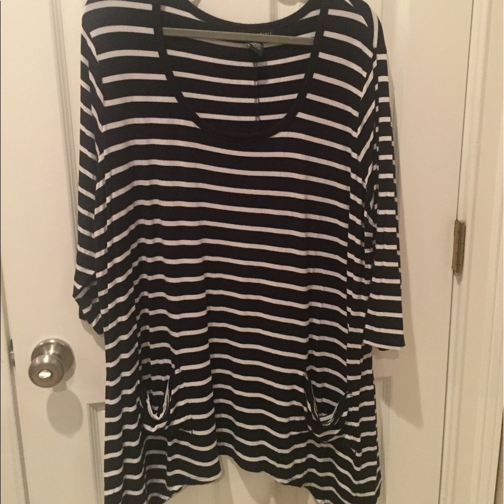 Shark bite Striped Shirt