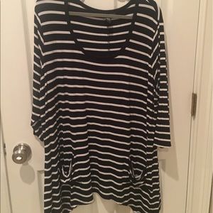 Shark bite Striped Shirt