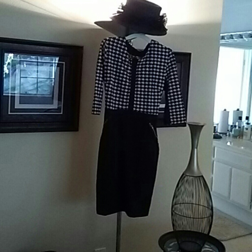 Black & White Houndstooth dress