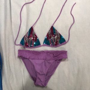 Victoria Secret purple sequin bikini