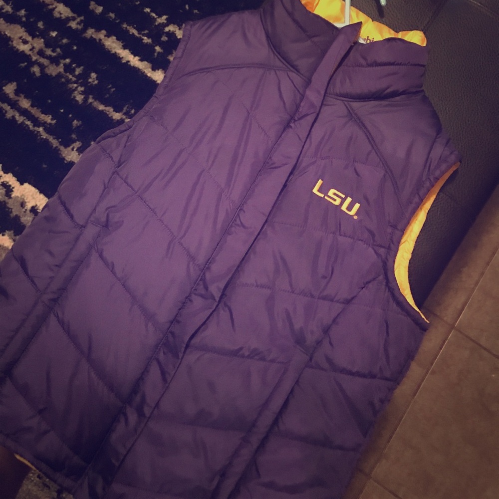 LSU Double sided Vest! Worn Once!!!!