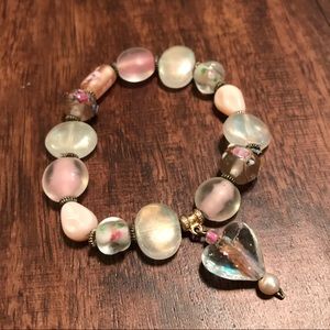 Pink beaded bracelet