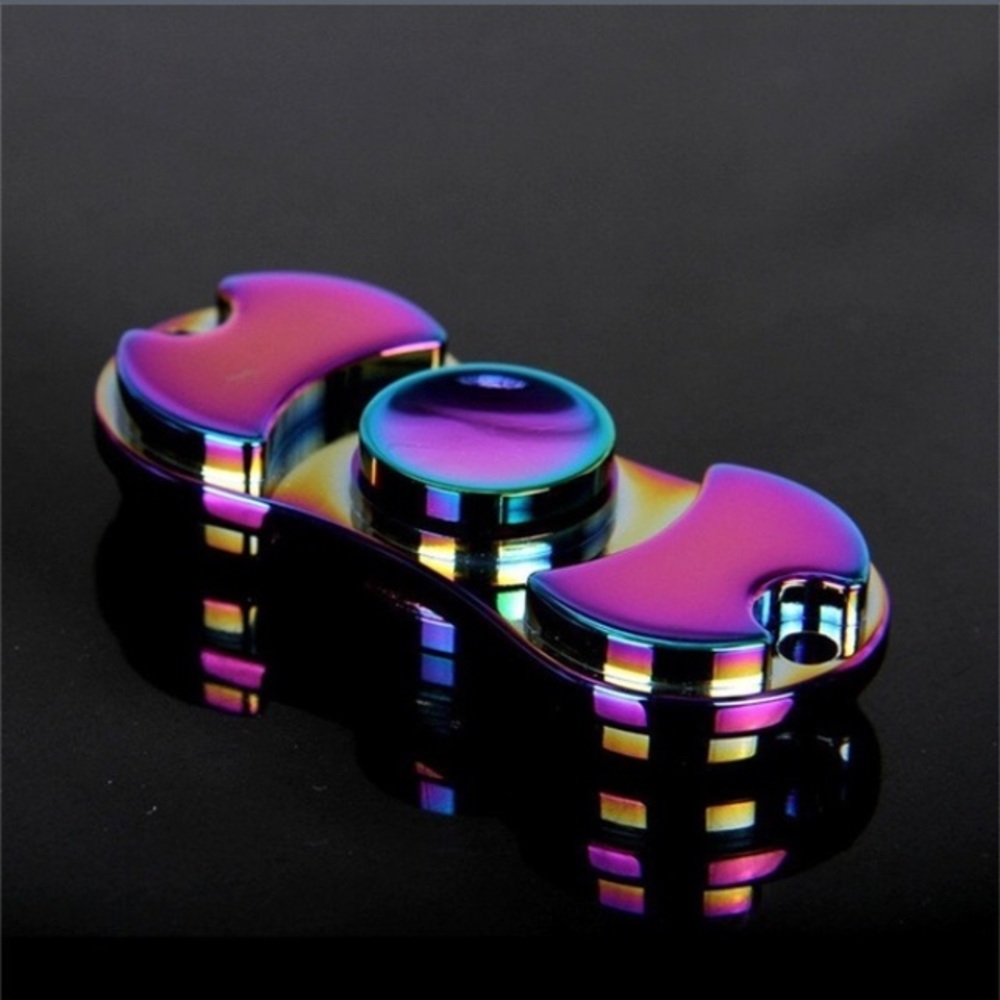 Rainbow chrome fidget spinner