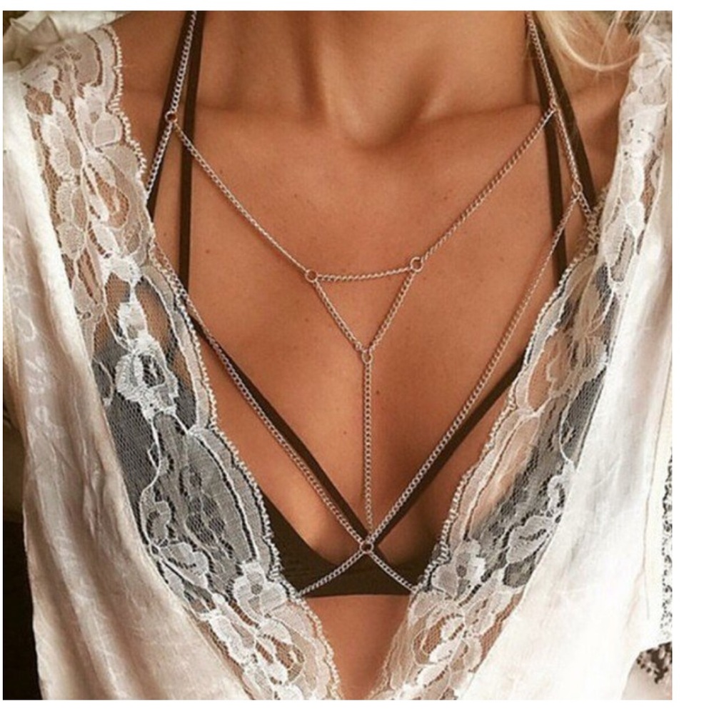 SALE Gold Bikini Body Jewelry Chain