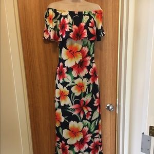 Floral off shoulder dress