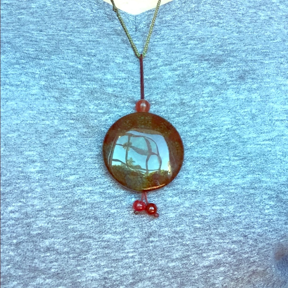 $15 Stunning Tibetan Stone Pendant