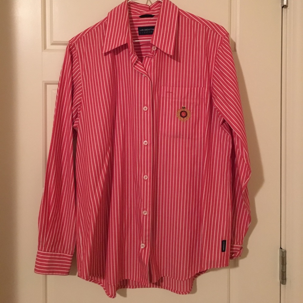 Liz Claiborne Button Down Blouse Sz 8