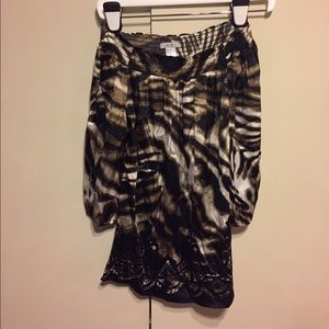 Animal Print Cache Blouse