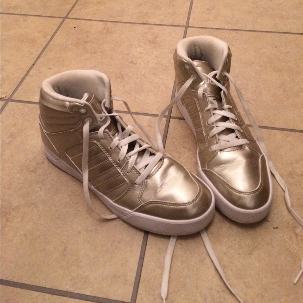 Gold, Adidas High-Tops