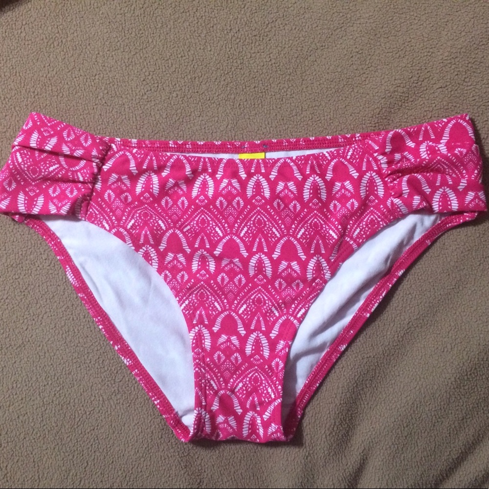 BNWT, Cleo by Panache Swim Bottom, Med, Pink Aztec