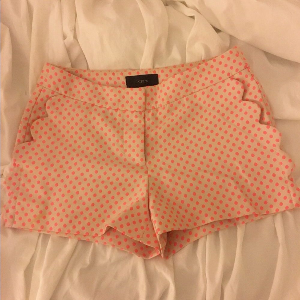 J. Crew Pink Scallop Shorts
