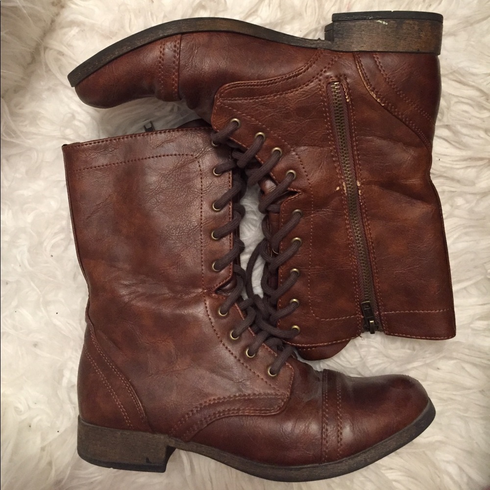 Brown Combat Boots