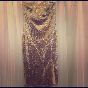 Gold Sequin Dress
