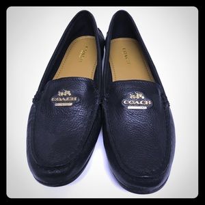 Coach Black Shoes Loafers Leather Size 6 B