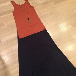 Mossimo Supply Co Navy Maxi Skirt