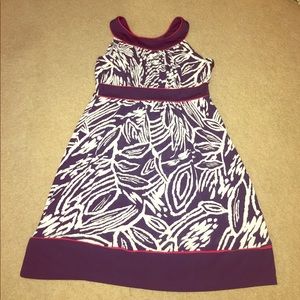 Navy white and red dress