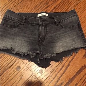 Abercrombie & Fitch black denim shorts