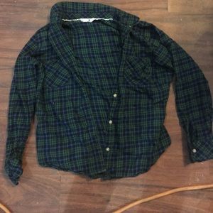 green/blue flannel