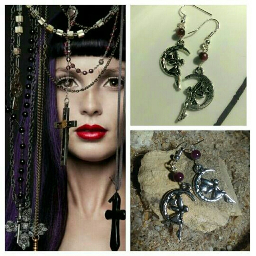 Silver Fairies with Amethyst earrings