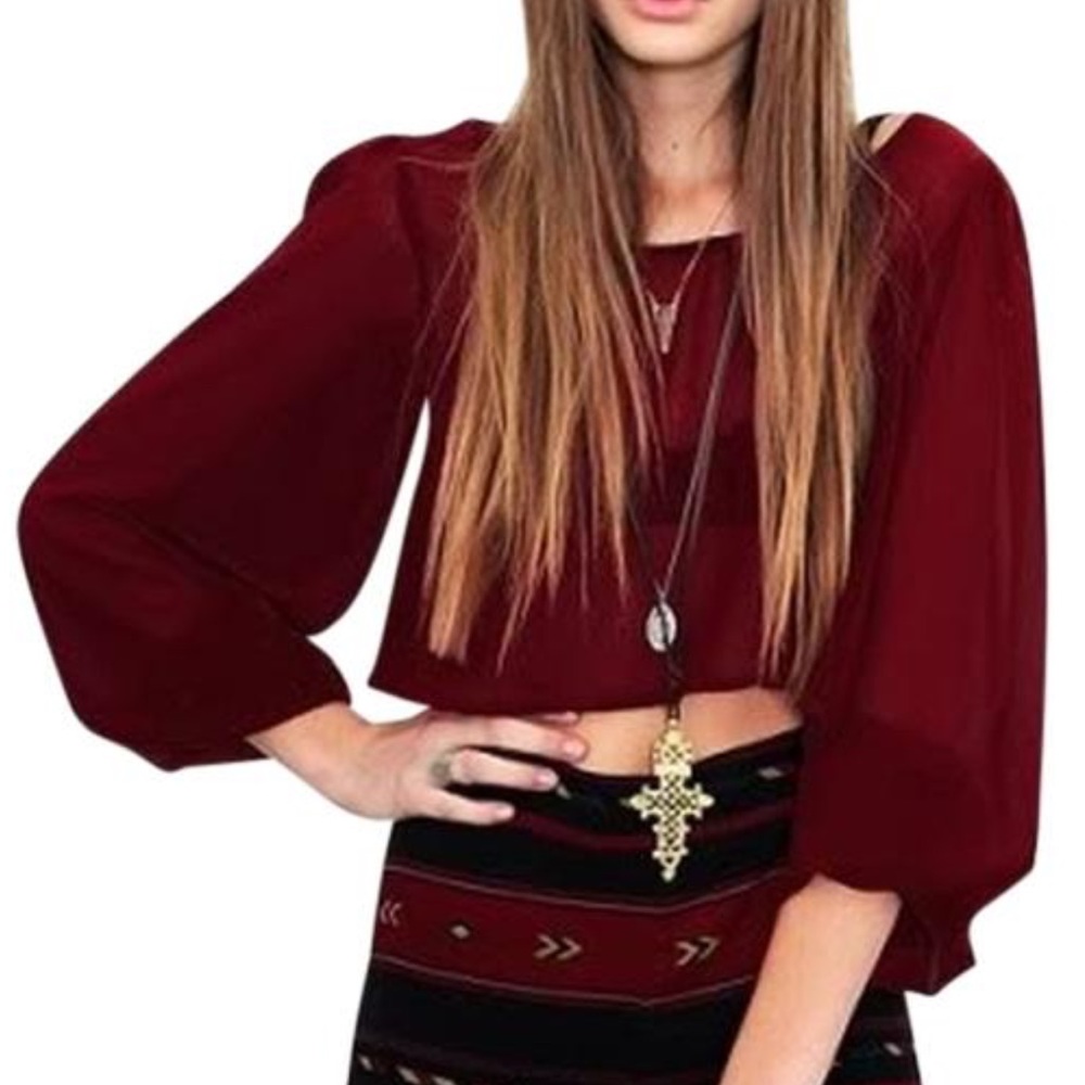 Minkpink red top topshop asos urban outfitters