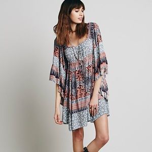 Free People Heart of Gold Mini Dress Blood Orange