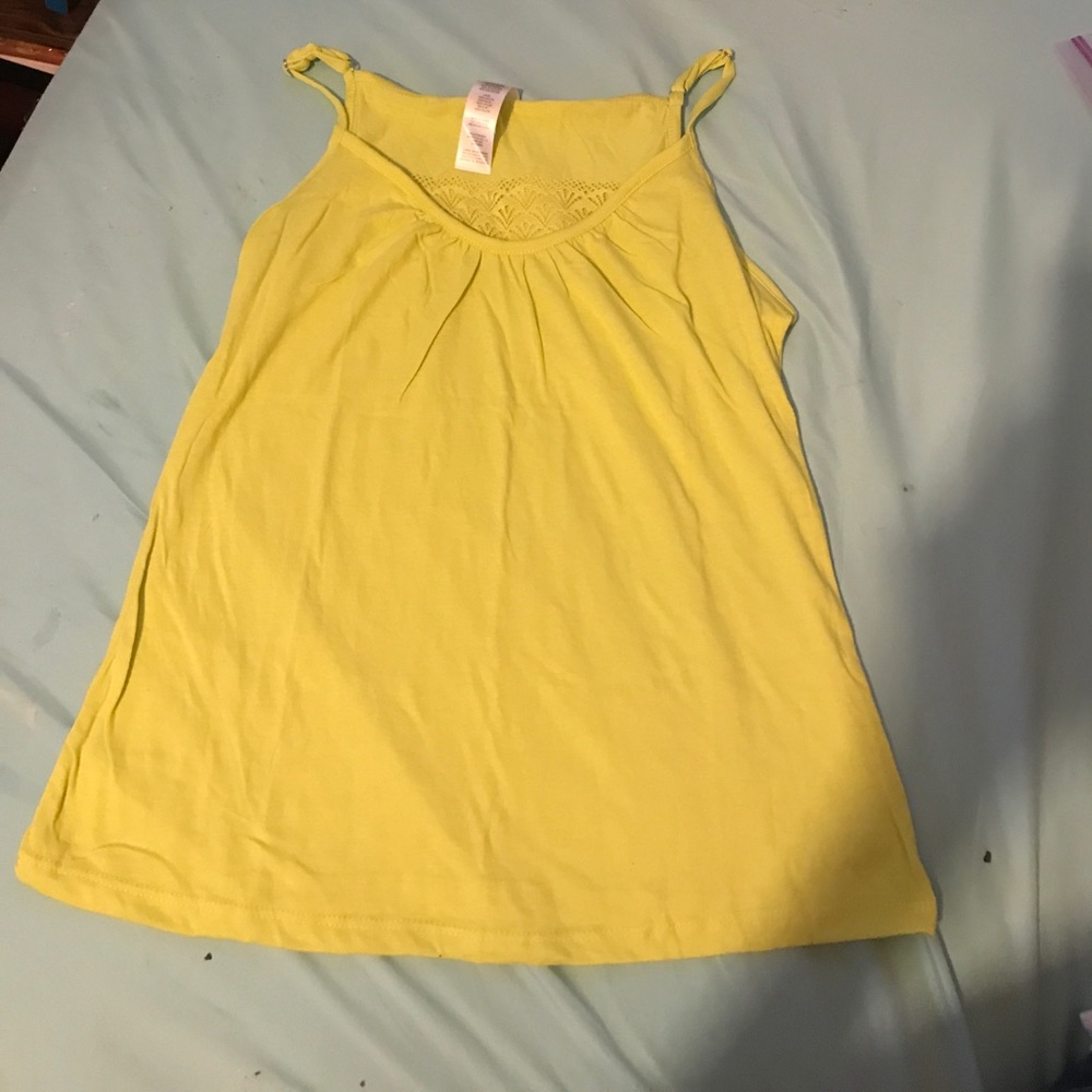 Avon, Neon Yellow, Tank Top, With Lace