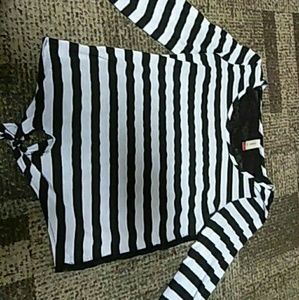 Stripped lace shirt