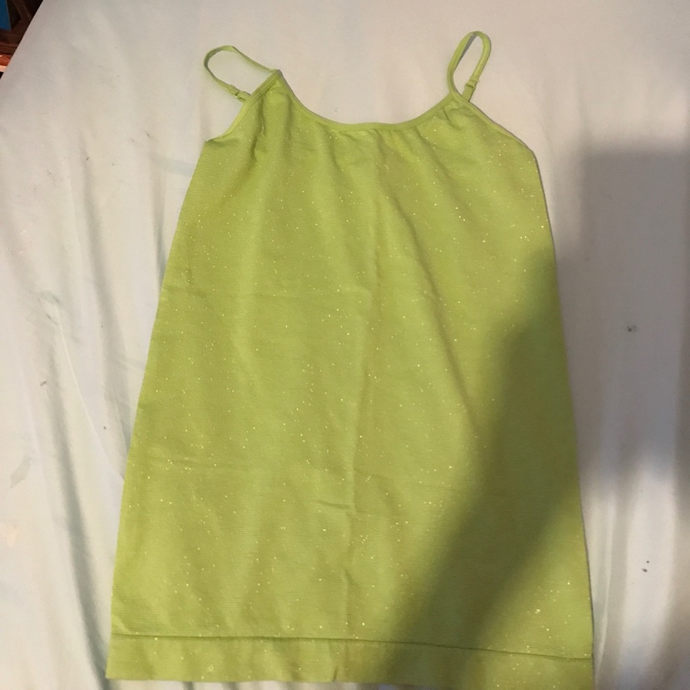 Bingo, Green, Tank Top (Cami) silver threading