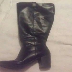 Wide calf knee boots