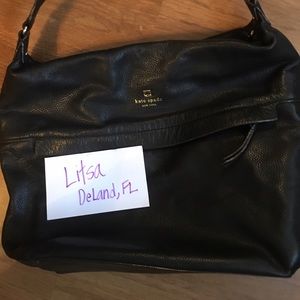 Black leather Kate Spade Purse