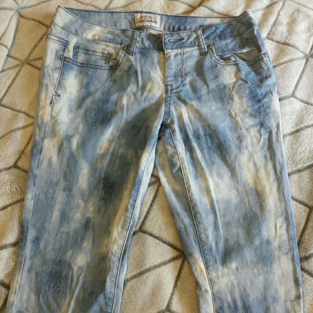 Acid wash aeropostale skinny jeans