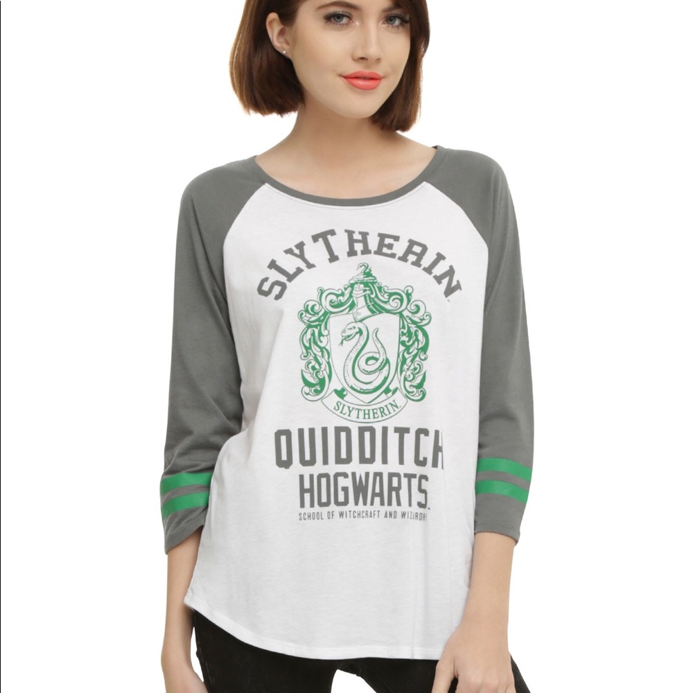 Hot Topic Harry Potter Slytherin Quidditch Tee