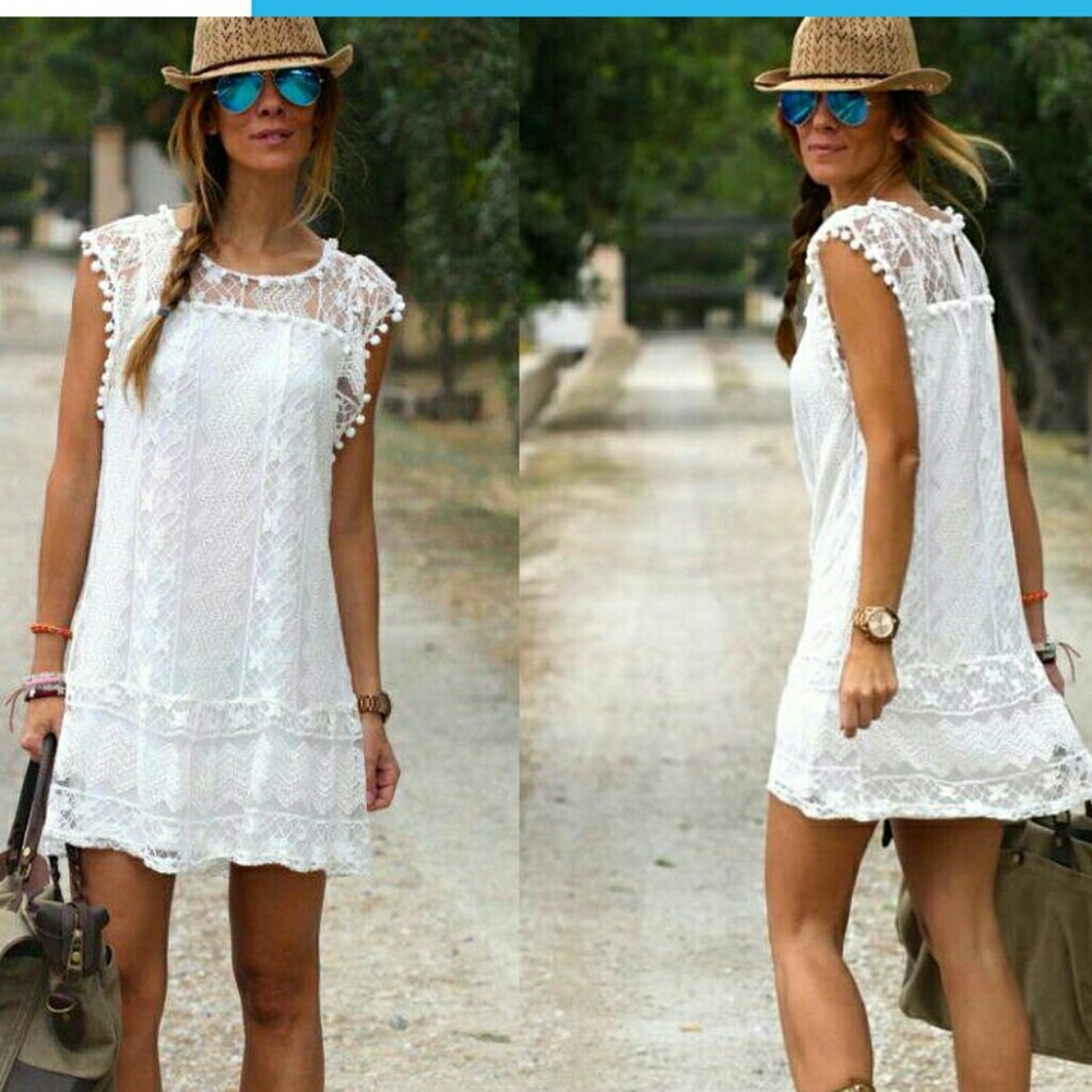 White lace dress