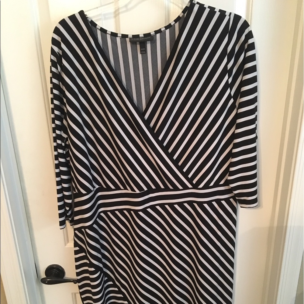 Black/White Striped Lane Bryant Dress 22/24