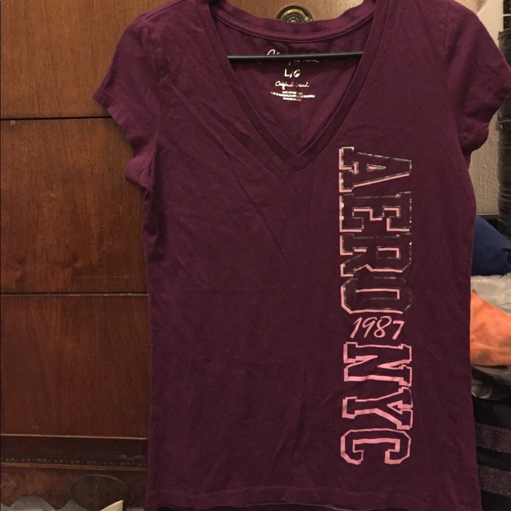Dark purple Aeropostale v-neck