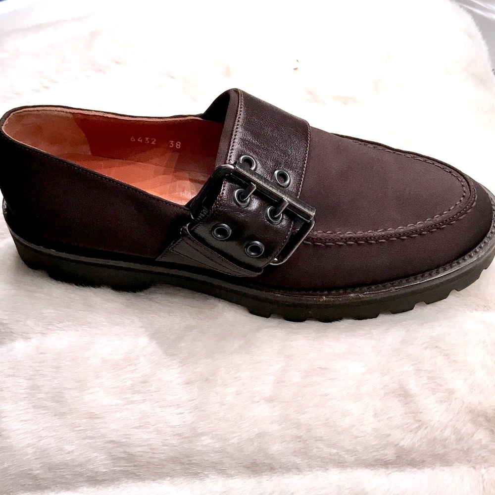 Walter Steiger Brown Suede  Loafers Sz 38