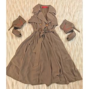 Elegant Trench wrap dress