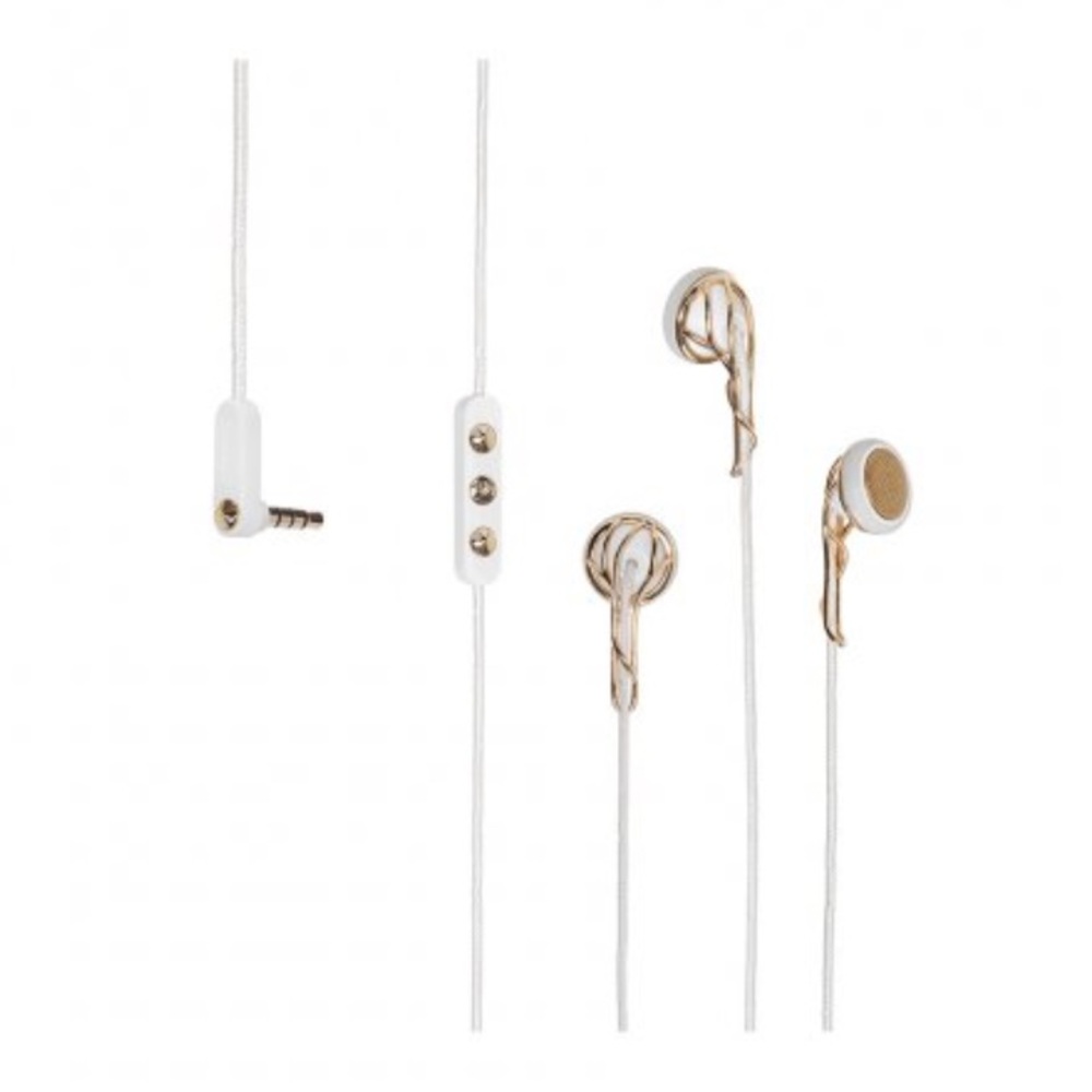 Ella Frends Gold accent headphones w/ mic NIB