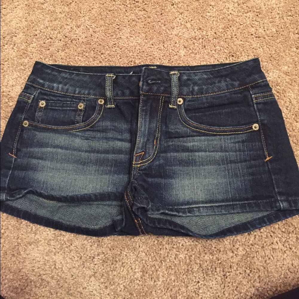 American Eagle dark wash jean shorts