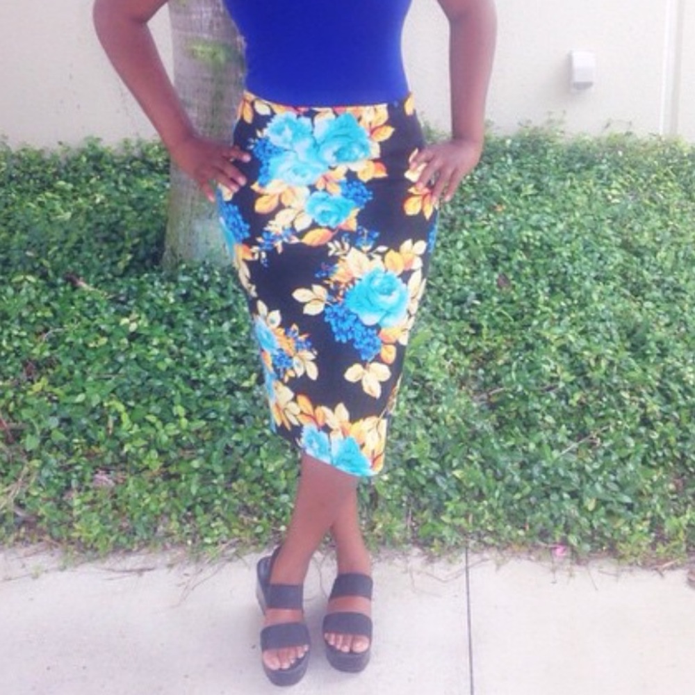 Floral Print Skirt